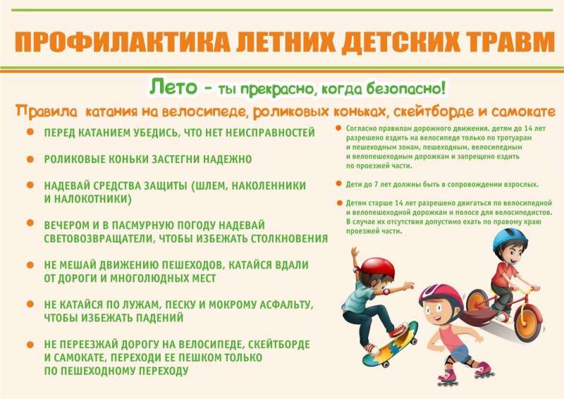 Профилактика летних детских травм